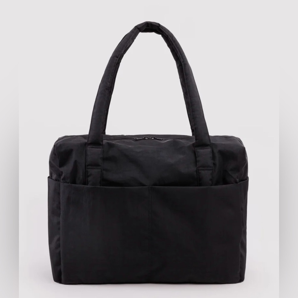 BAGGU Cloud Carry On Black Nylon Tote Travel Bag